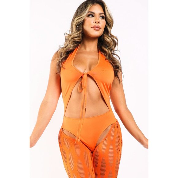 Women's Sexy Hollow Up Novelty Knit Leg Cut Out Jumpsuit Playsuit Clubwear Party - Picture 11 of 11